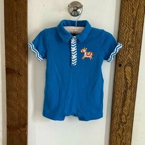 Y2K Baby Boy 3-6 Months Horsey Romper